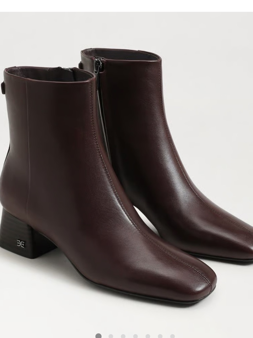Sam Edelman  Pecan Leather Ankle Boots